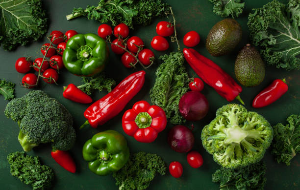 istock assorted red and green vegetables tomatoes, bell peppers, kale avocado 1600880498