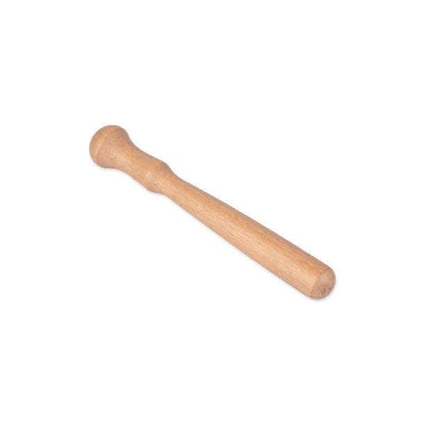 istock Wooden pestle isolated over white background 1600893752