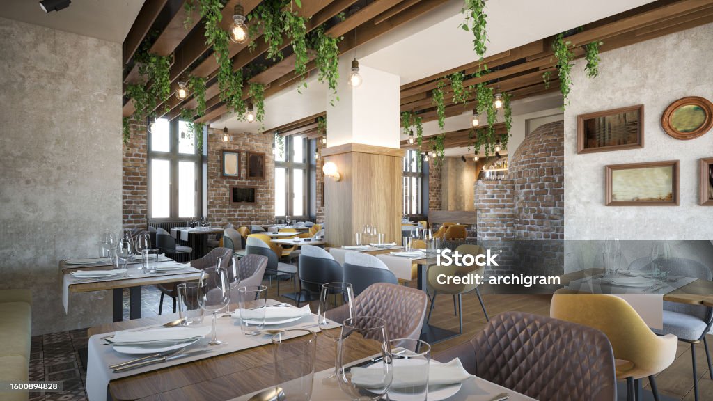 Cafe Restaurant Interior Design Computer Generated Image Architectural ...