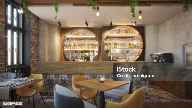 Cafe Restaurant Interior Design Computer Generated Image Architectural ...