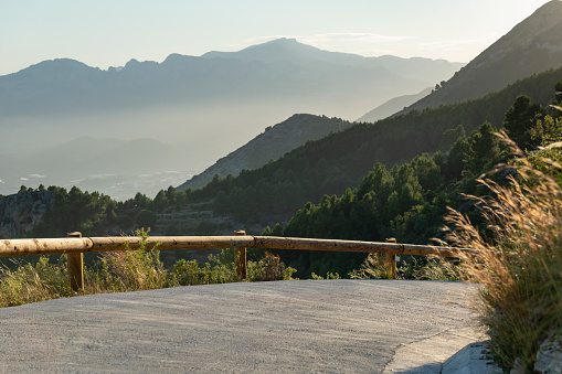 Bernia mountain road, Costa Blanca, Alicante, Spain