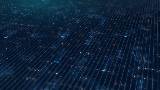 istock Technology Concept Abstract Motion Graphic Background with Blue Theme, Corporate Intelligent Data Grid 1600942017