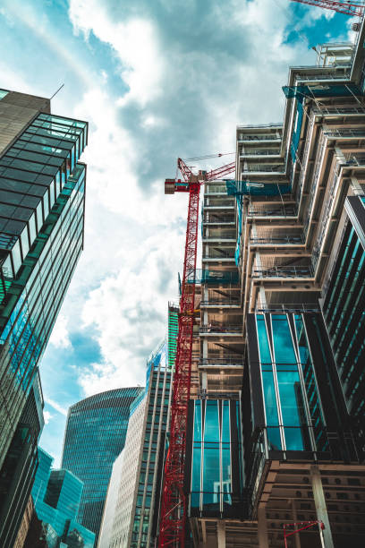 istock Construction with cranes in central London 1600971909