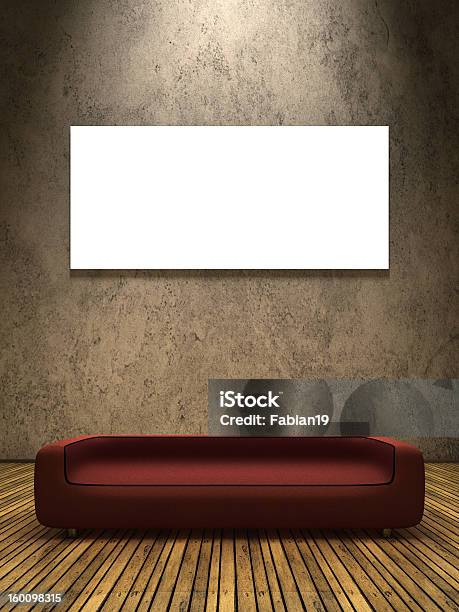 Interior Design Couch And Picture Frame Stock Photo - Download Image Now - Copy Space, Domestic Life, Domestic Room