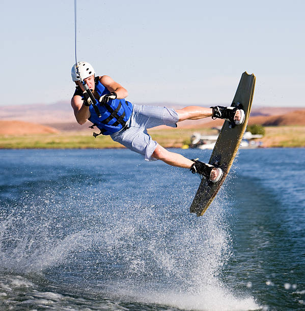 istock Man wakeboarding at Lake Powell 160098384