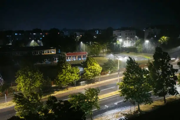 Photo of View From The Balcony On A Rainy Night