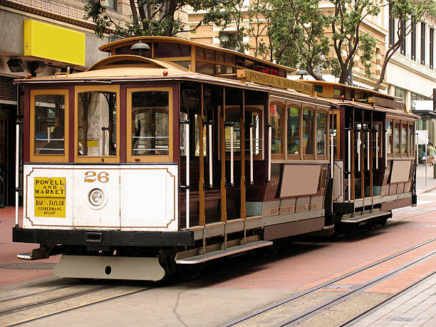 istock Two Cable Cars on Powell Street 160100348