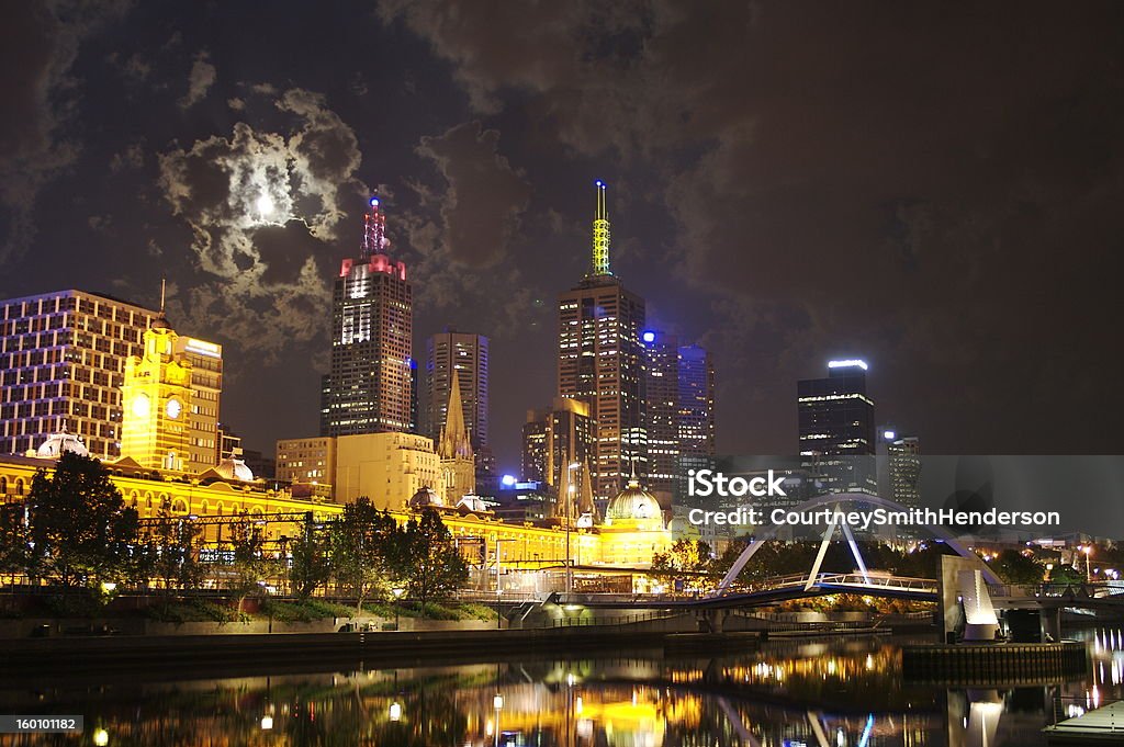 Melbourne bei Nacht - Lizenzfrei Melbourne Stock-Foto