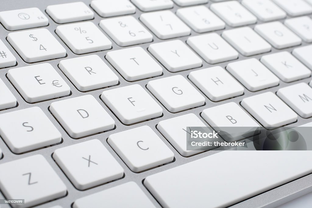 Detalhe de teclado sem fios de alumínio - Royalty-free Alfabeto Foto de stock
