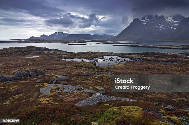 Lofoten Stockfoto und mehr Bilder von Bedeckter Himmel - Bedeckter Himmel, Berg, Braun