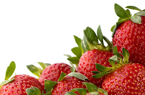 Piled Strawberries stock photo