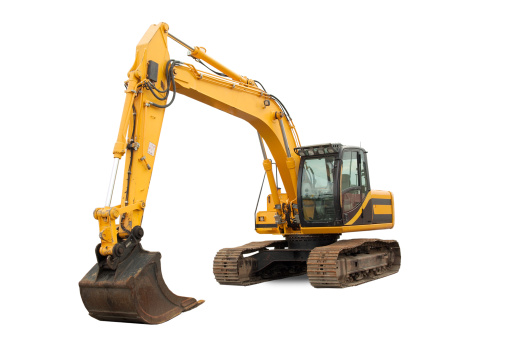 Isolated Excavator with operating weight of 35 000 lb / 16 00 kg