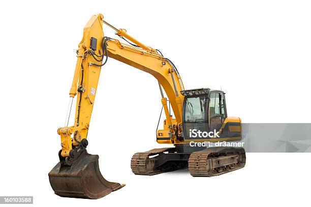 Foto de Tamanho Médio Excavator e mais fotos de stock de Escavadora Mecânica - Escavadora Mecânica, Figura para recortar, Buldôzer