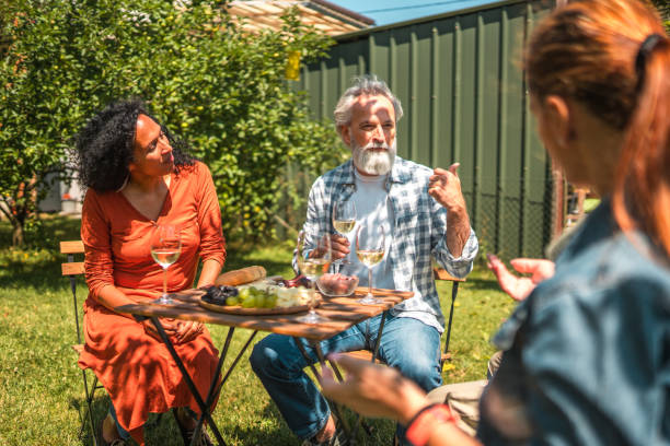 istock Joyful Elderly Couples' Outdoor Get-Together 1601037783