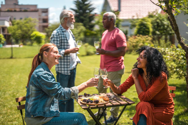 istock Joyful Seniors Celebrating on Picnic Day 1601038919