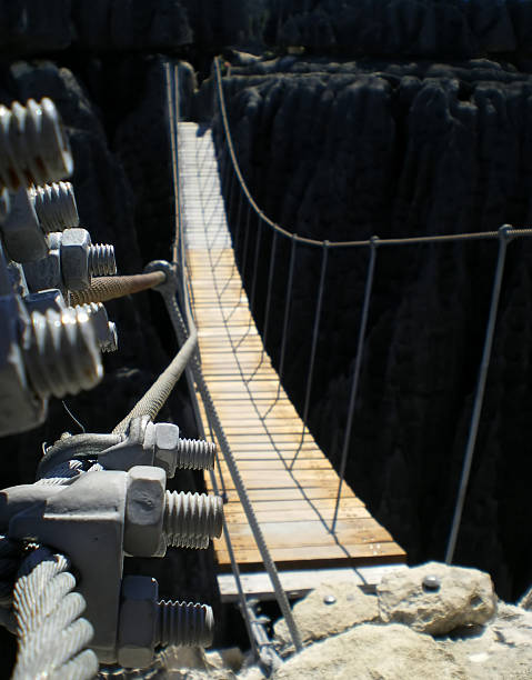 Suspension bridge in Tsingy de Bemaraha Strict Nature Reserve