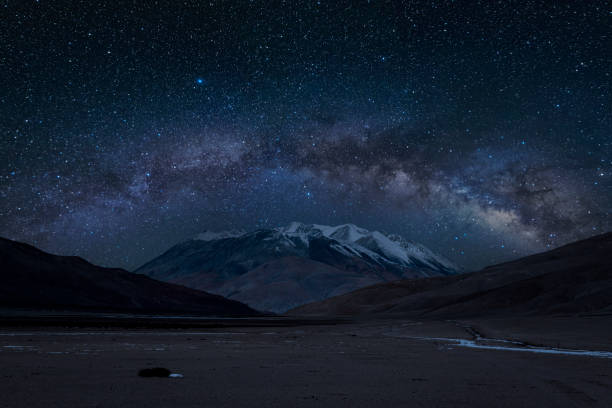 istock Galactic Arch: Bow-Shaped Milky Way Above Hanle's Peak 1601039994