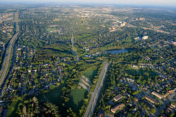 istock Aerial View from Hot air Balloon 160104241