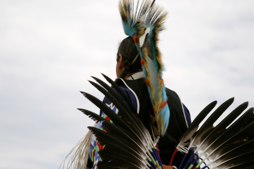 Nativos americanos bailarín en Pow wow photo