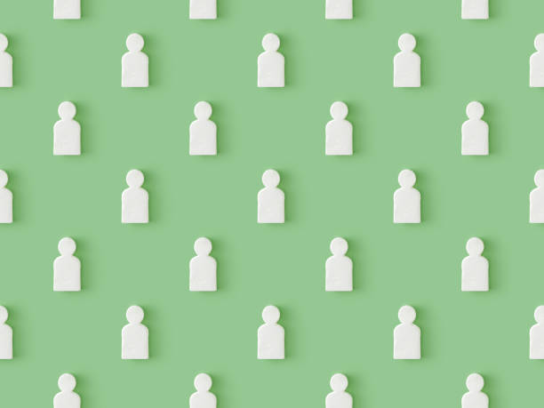 Seamless repetitive Human Resources on green background
