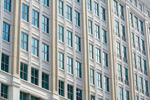 istock Modern Office Building Facade in Washington, DC, USA, Repetition Abstract 160105916
