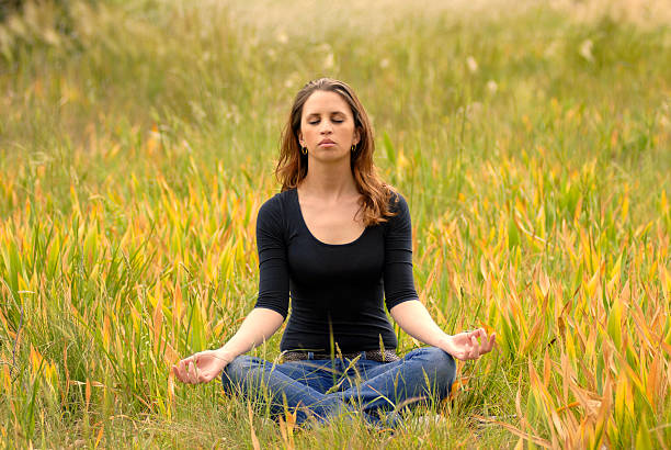 Meditação - fotografia de stock