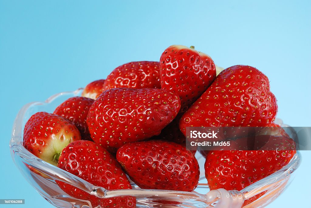 Erdbeeren auf Glasplatte - Lizenzfrei Bildhintergrund Stock-Foto