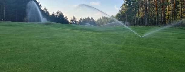 istock Irrigation of golf courses and fairway maintenance on golf courses 1601065646