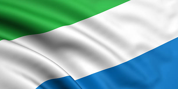 Flag Of Sierra Leone stock photo