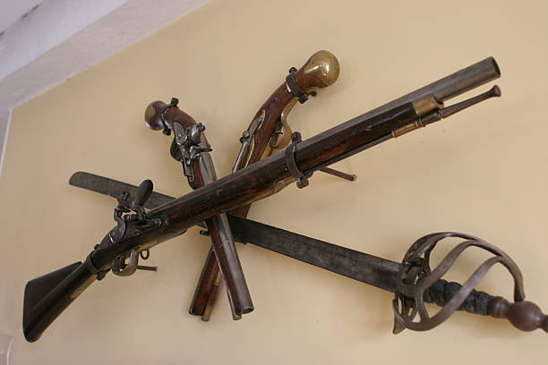 istock Early 19th century guns in a British fort 160107802