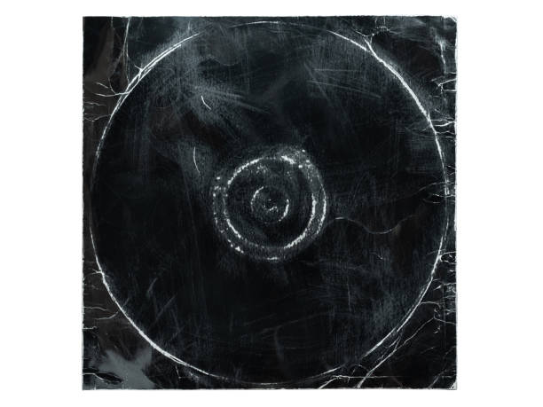 istock Old black vinyl record album cover 1601084308