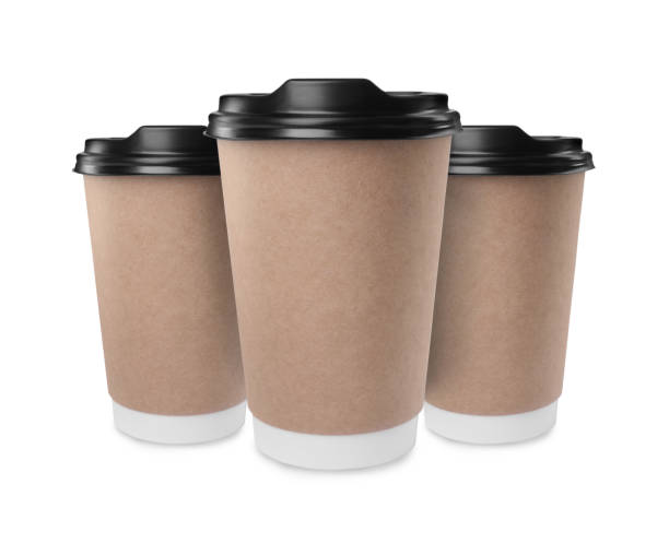 istock To-go drink. Set with three paper coffee cups isolated on white 1601086510