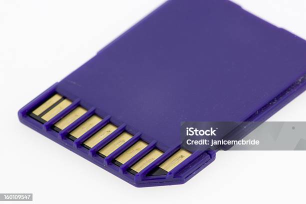 Computer Chip Sd Card Stock Photo - Download Image Now - Blue, Computer, Cut Out