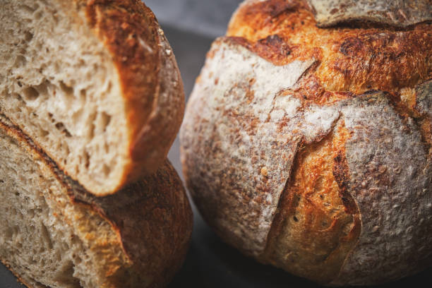 istock Organic sourdough bread crumb with whole wheat flour 1601098007