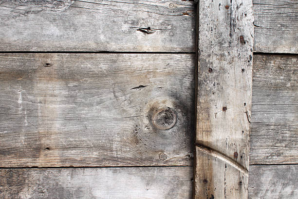 Parete in legno invecchiato e vissuto - foto stock