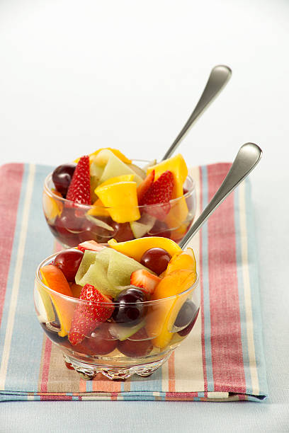 Two Bowls of Fruit Salad stock photo