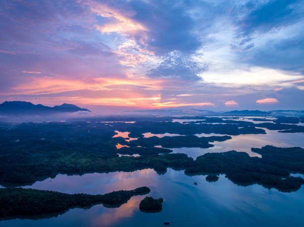 istock sunset, lake, aerial photography 1601103583