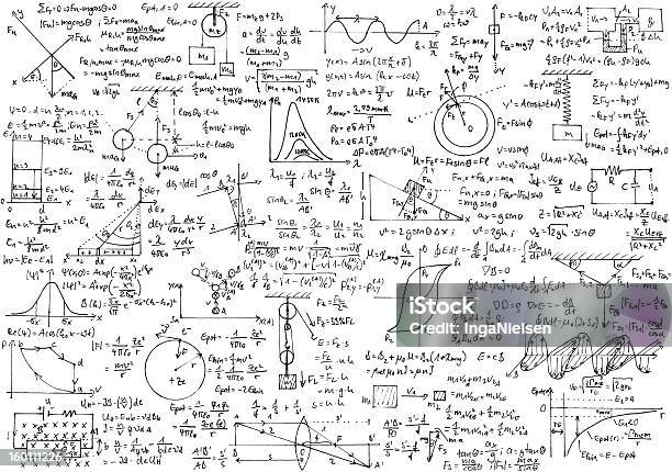 Photo libre de droit de Physique banque d'images et plus d'images libres de droit de Formule mathématique - Formule mathématique, Symbole mathématique, Mathématiques