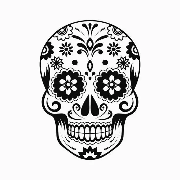 Vector illustration of Sugar skull icon. Day of the Dead. Vector illustration