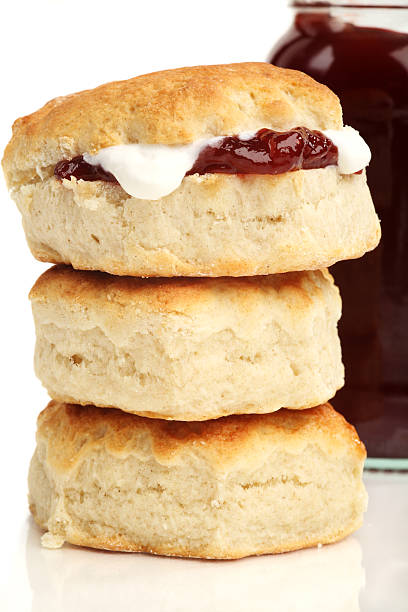 istock Scones and pot of jam 160111858