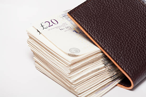 British bank notes stock photo