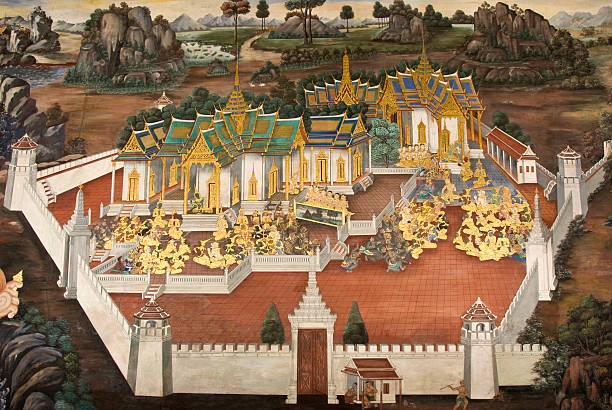 istock Thai Mural Painting on the wall 160113210