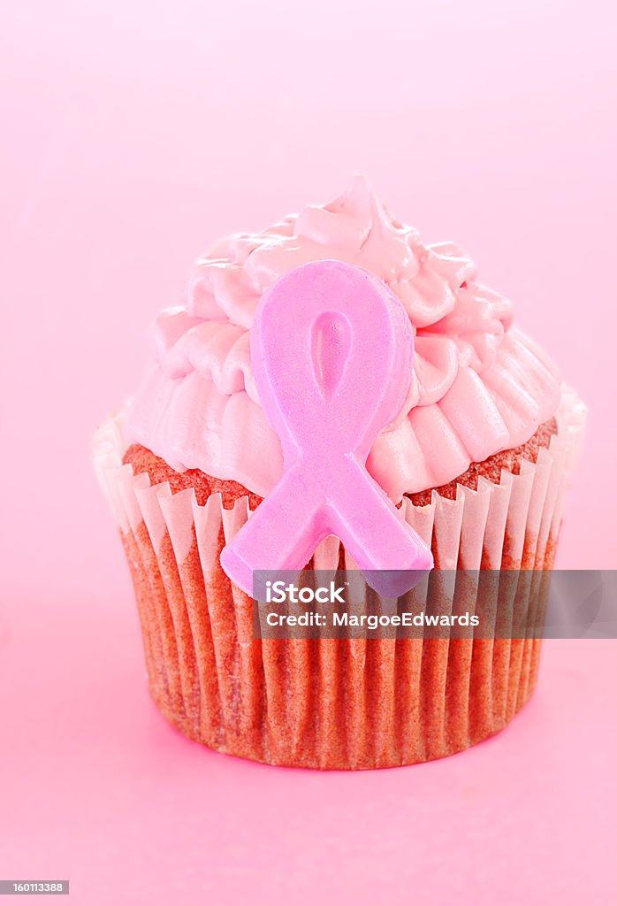 Pink ribbon cupcake - Lizenzfrei Band Stock-Foto