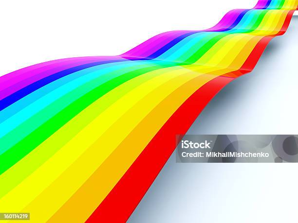 Rainbow Weg Stockfoto und mehr Bilder von Dreidimensional - Dreidimensional, Regenbogen, Weißer Hintergrund