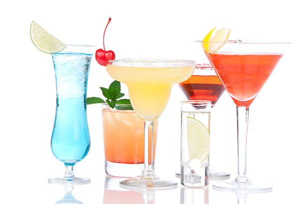 istock Alcohol Cocktails. Many drinks beverages Blue hawaiian, mojito 160115253