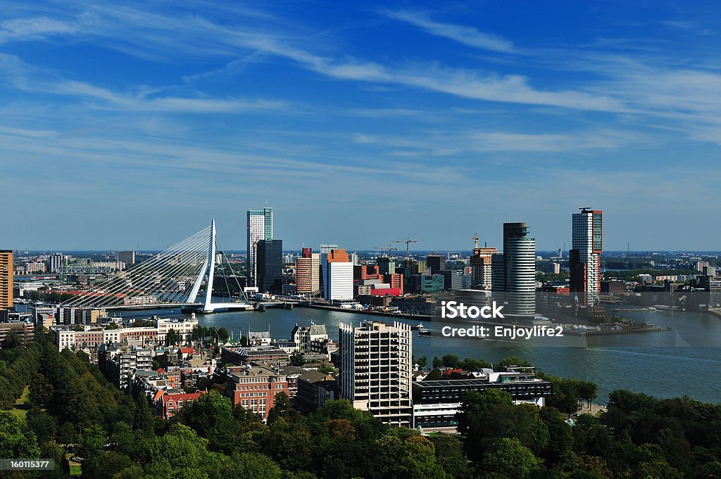 Vue aérienne de Rotterdam - Photo de Horizon urbain libre de droits