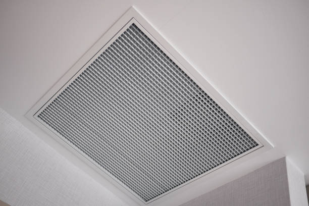 air conditioner on a wall at home .