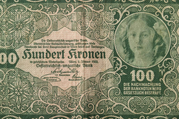 Vintage austrian 100 krone banknote from 1922.