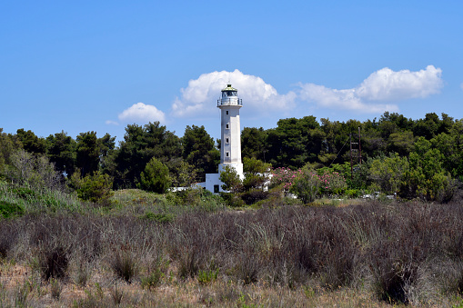 Greece,  Halkidiki, Possidi lighthouse in Kassandra Peninsula