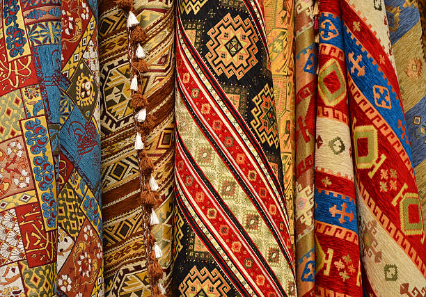 istock Oriental carpets on a market 160118850